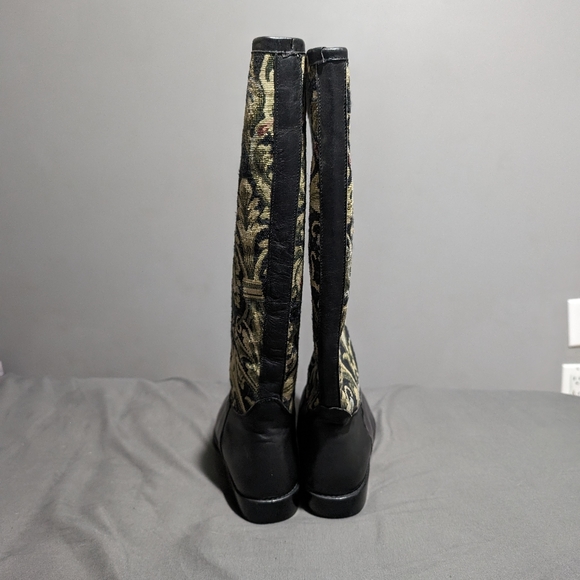 NWT Vintage Seychelles Paisley Tapestry with black leather knee high boots - Picture 6 of 15